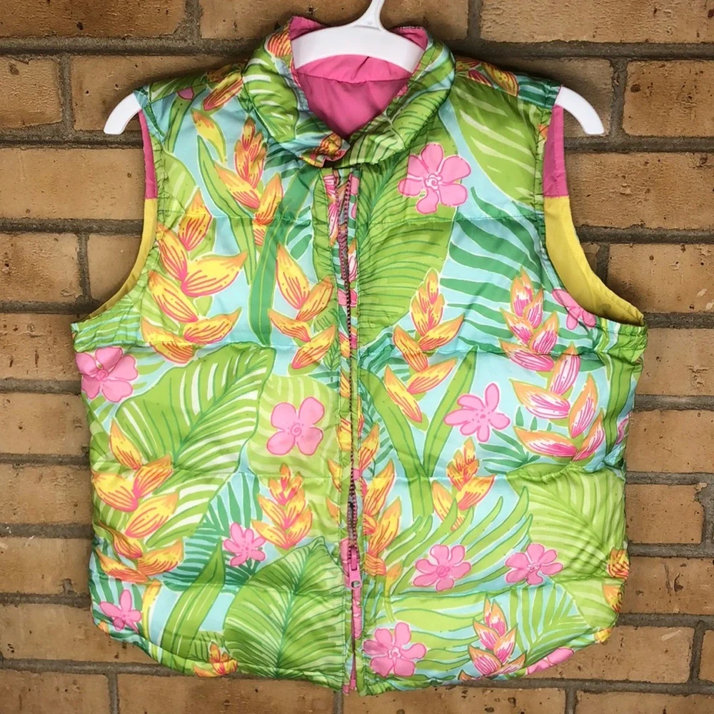 Lilly Pulitzer puffer vest sz 10-12 Girls/S Women - Picture 4 of 8